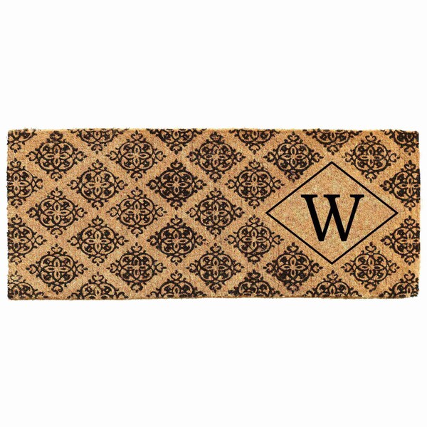 Calloway Mills Monogram Door Mat, Black, Natural, 18 in W x 46 in L 103331846W - main